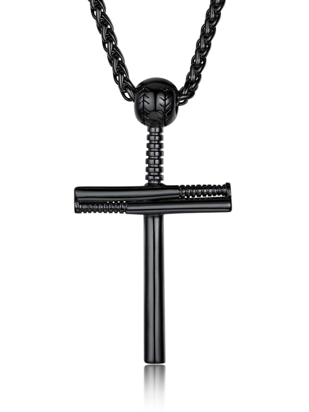 Colar Goldchic Jewelry Baseball Chain Bat Cross Em Aço Inoxidável