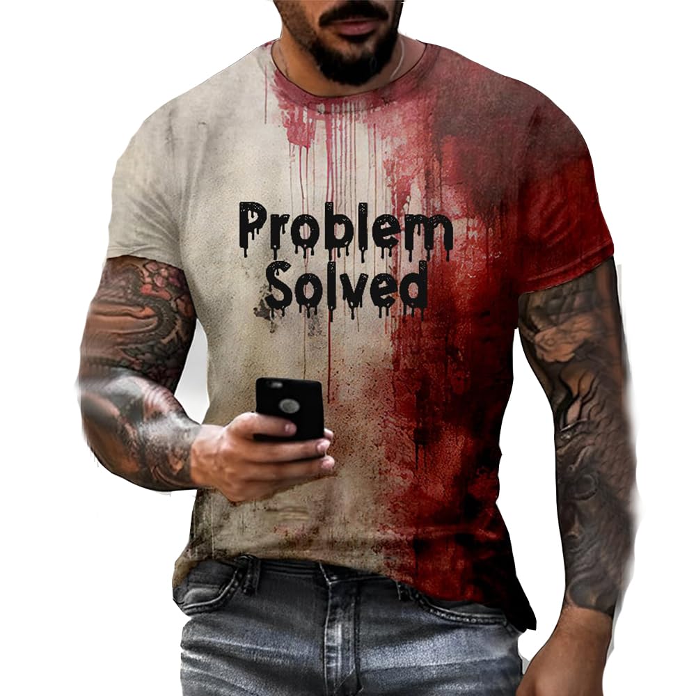 Camiseta Generic Problem Solved Bloody Shirt Problem Solved