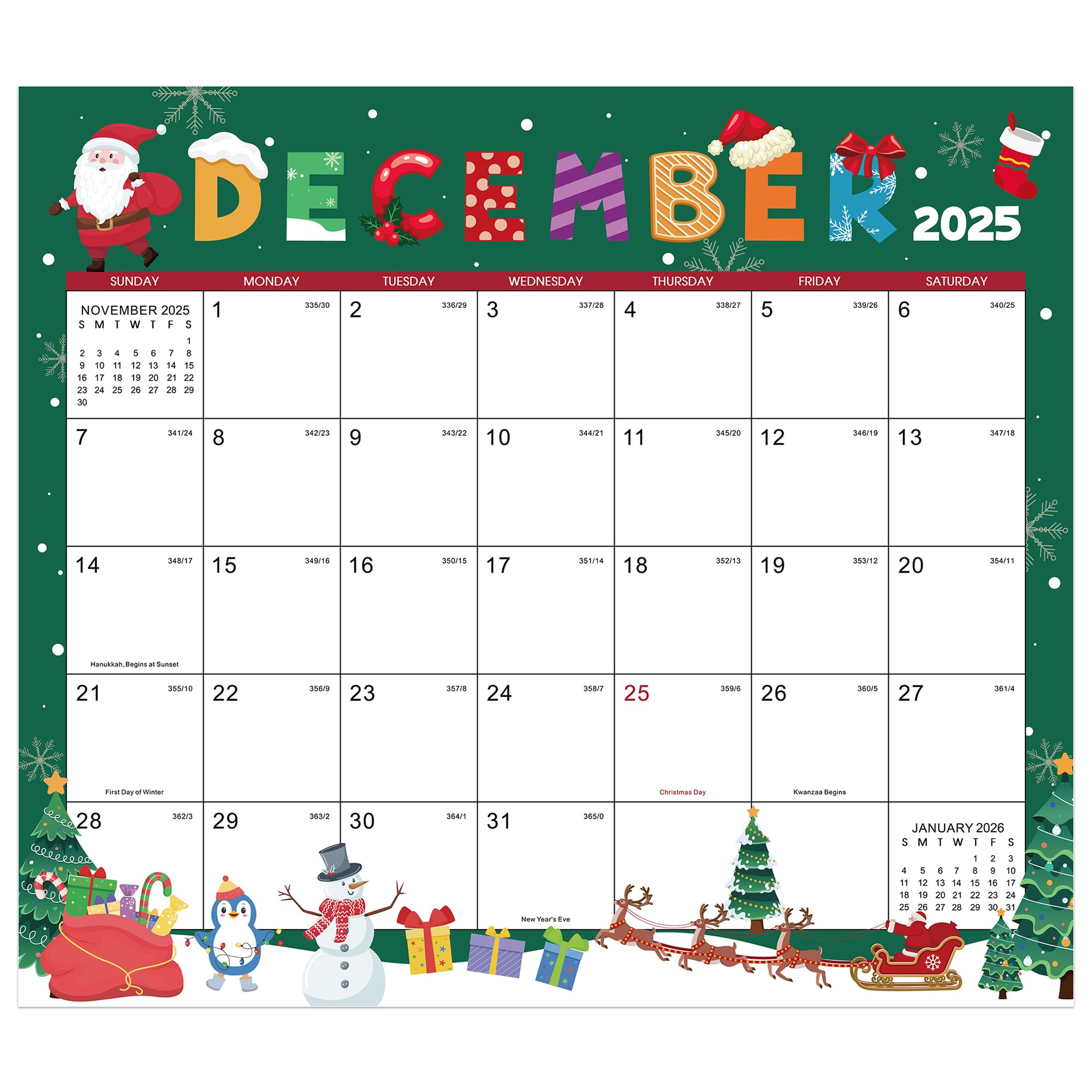 Calendário Magnético Youthamazing 2025 Para Geladeira 13x11,2 Cm