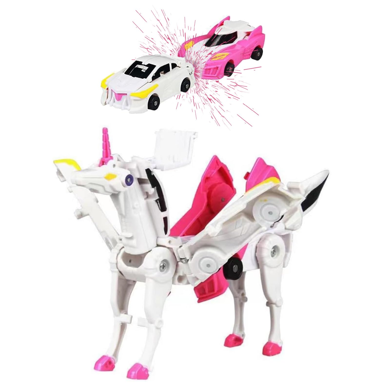 Transformer Toy Fotn Two Car Transform Unicorn Para Crianças