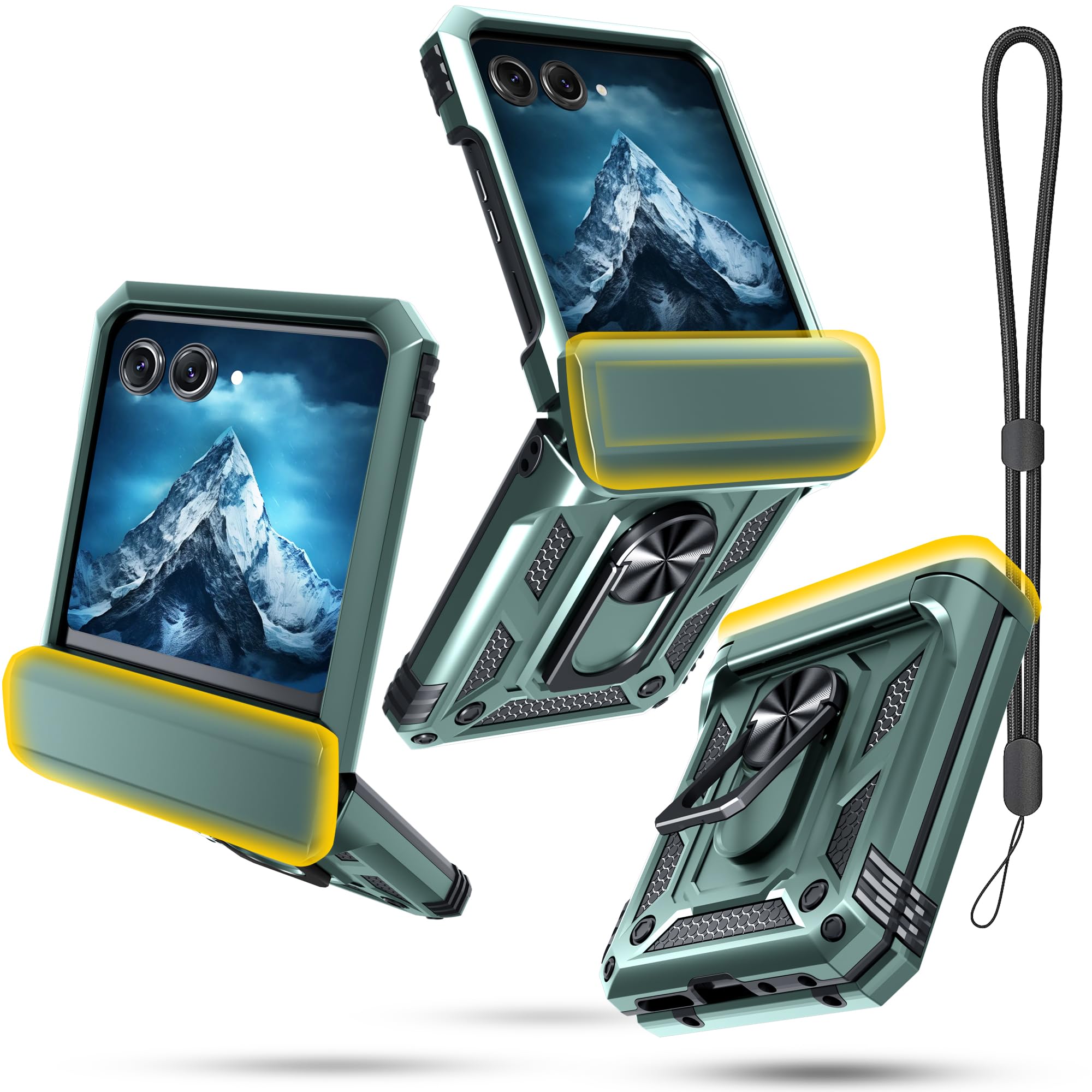 Capa De Telefone Janmitta Compatível Com Moto Razr 2024 Verde Escuro