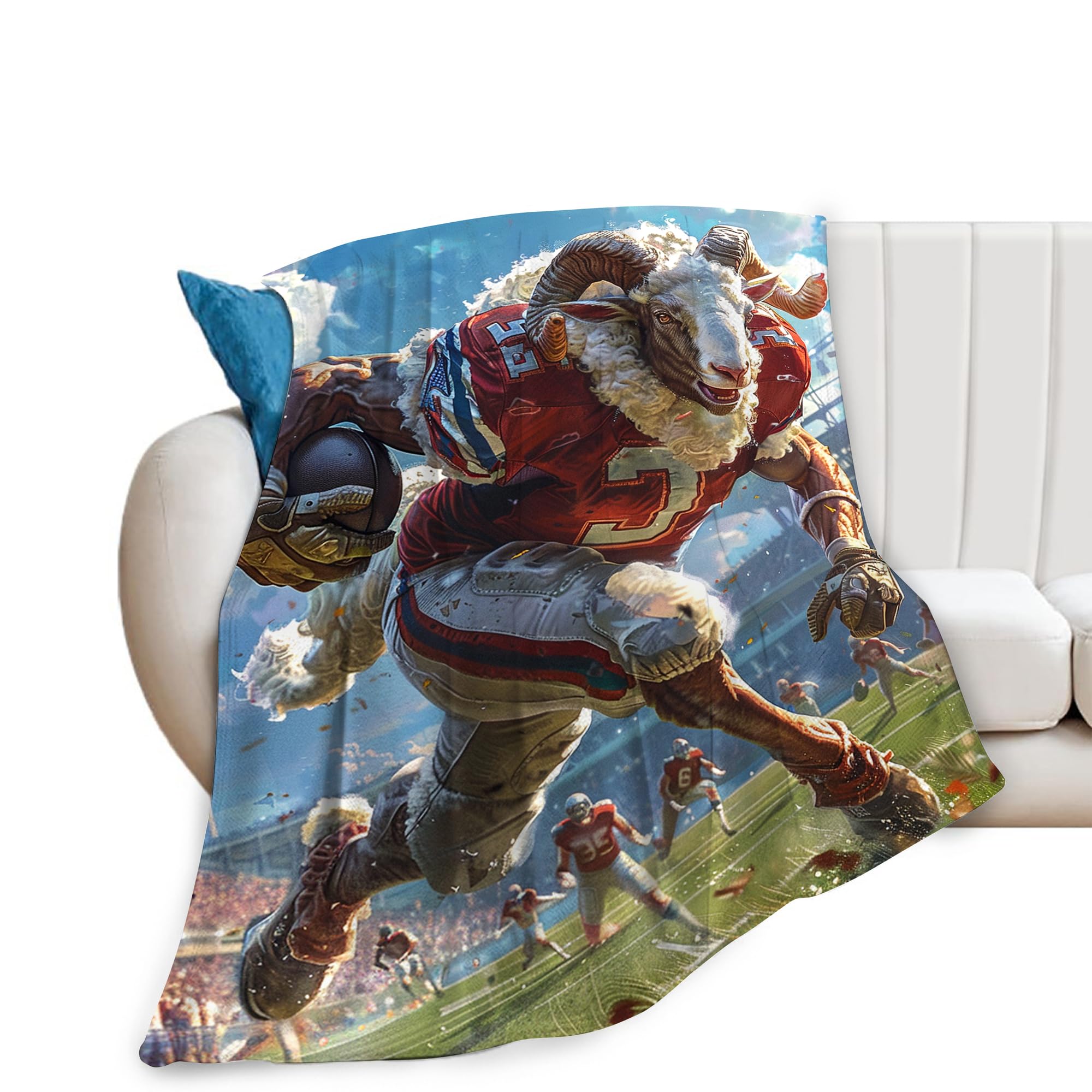 Manta Tijuboni Football Goat Flanela Flanela 125x100cm