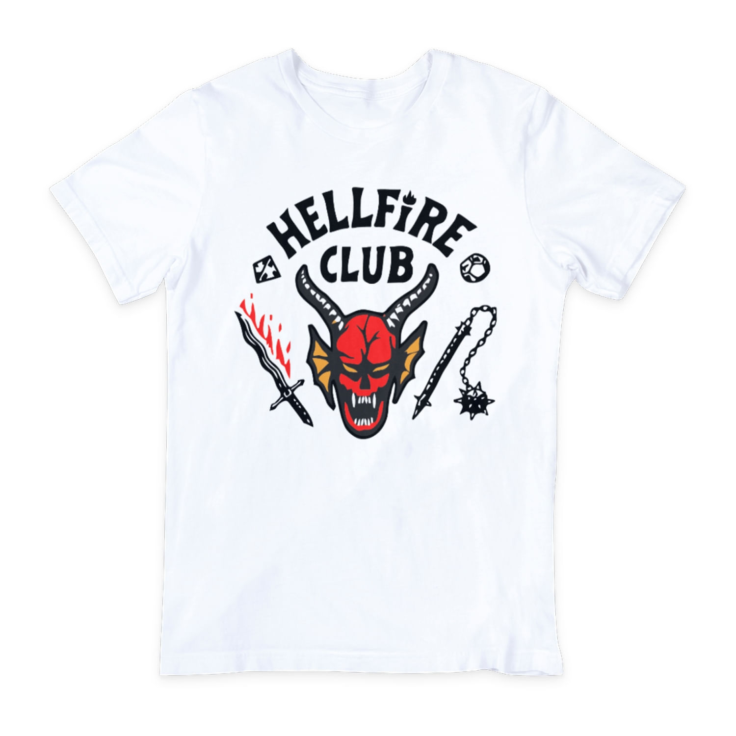 Camiseta Helfire Club Stranger Things Unissex 100% Algodão