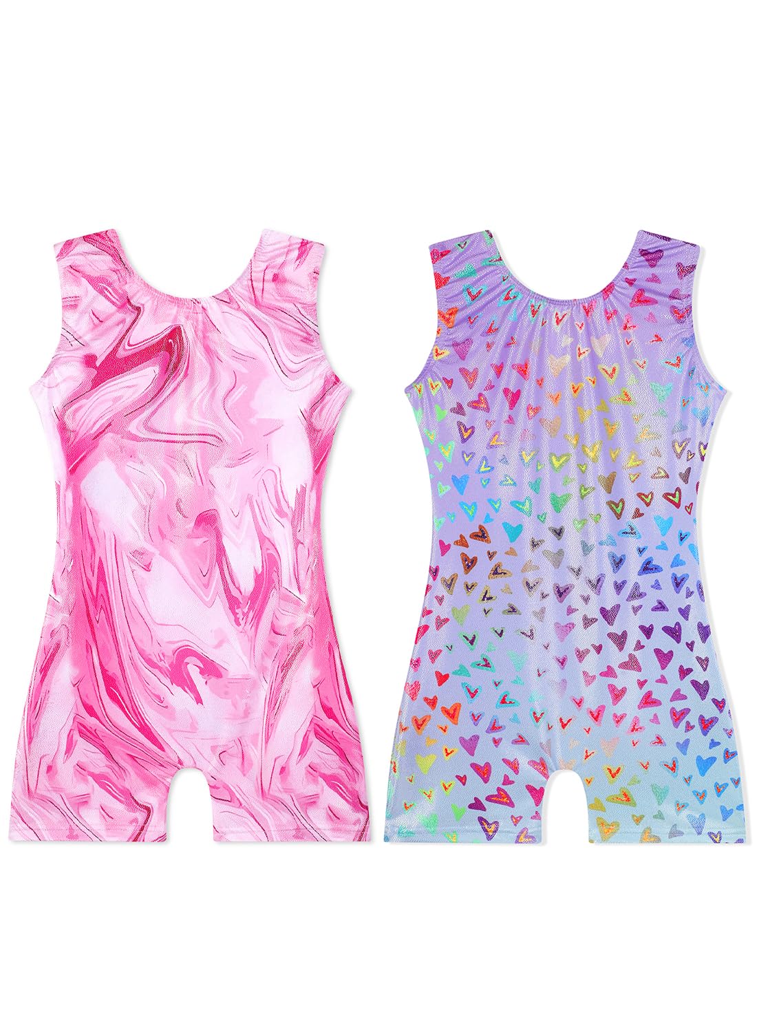 Collant De Ginástica Eqsjiu Para Meninas De 6 A 7 Anos Com Shorts Vermelhos