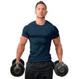 Camiseta Masculina Zuevi De Algodão, Slim Fit, Musculação Atlética