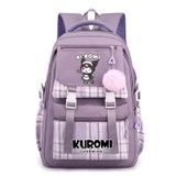 Mochila Sanrio Kuromi Impermeável De Grande Capacidade 42cm
