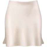 Minissaia Reaowazo Satin Ruffle Bodycon, Cintura Alta, Bege, Xxl