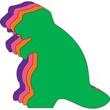 Recortes, Formas, Etc. Dinossauro Em Cores Variadas 31 Peças 14x14cm