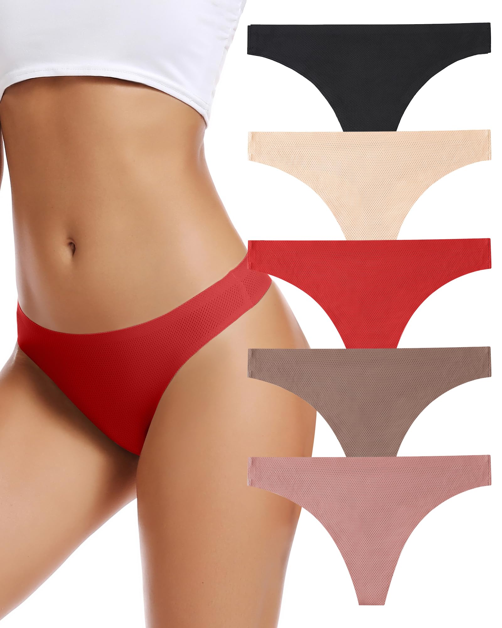 Thong Underwear Feminine Seamless, Pacote Com 5