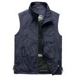 Colete Masculino Gihuo, De Golfe, Leve, Fotográfico, Pesca, Viagem, Azul Marinho