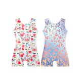 Collants De Ginástica Eqsjiu Para Meninas Com Shorts De 6 A 7 Anos, Pacote Com 2