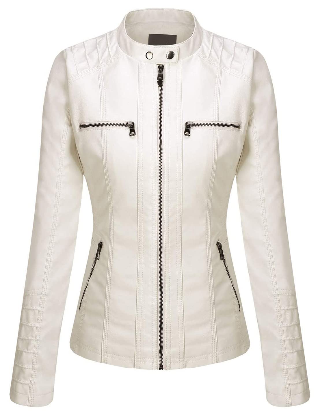 Jaqueta Springrain De Couro Sintético Moto Biker Com Capuz