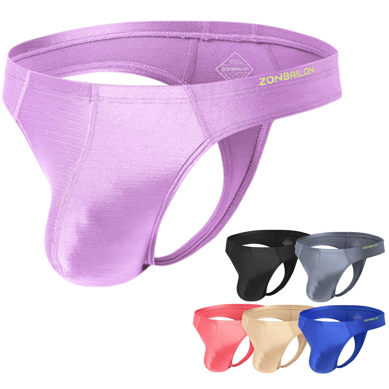 Tangas E Cordões Dentais Masculinos Zonbailon Purple Nylon