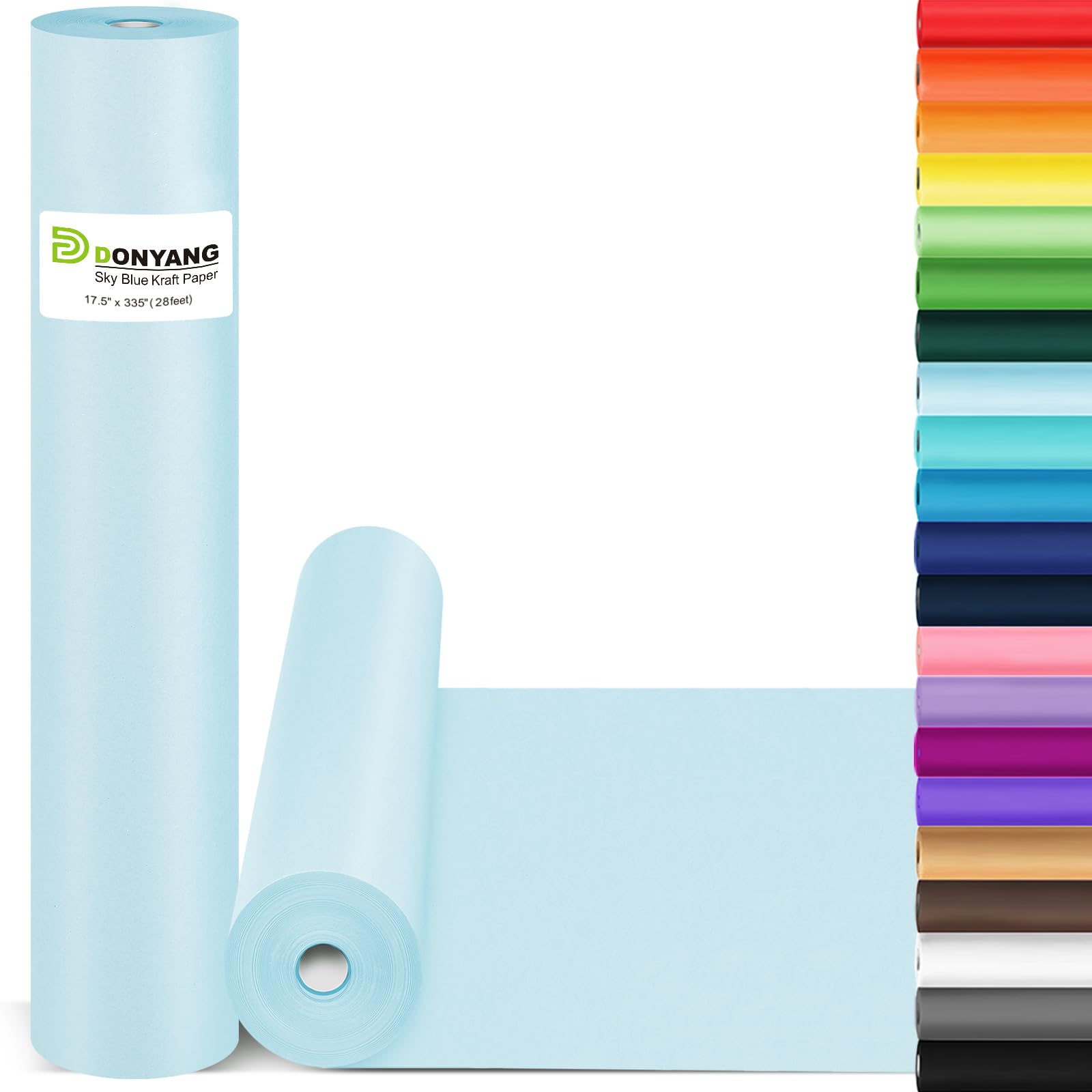 Papel De Embrulho Donyang Azul Claro 17,5x335cm 110gsm 75lb