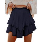Short Missactiver Flowy Ruffle, Elástico Em Camadas, Cintura Alta