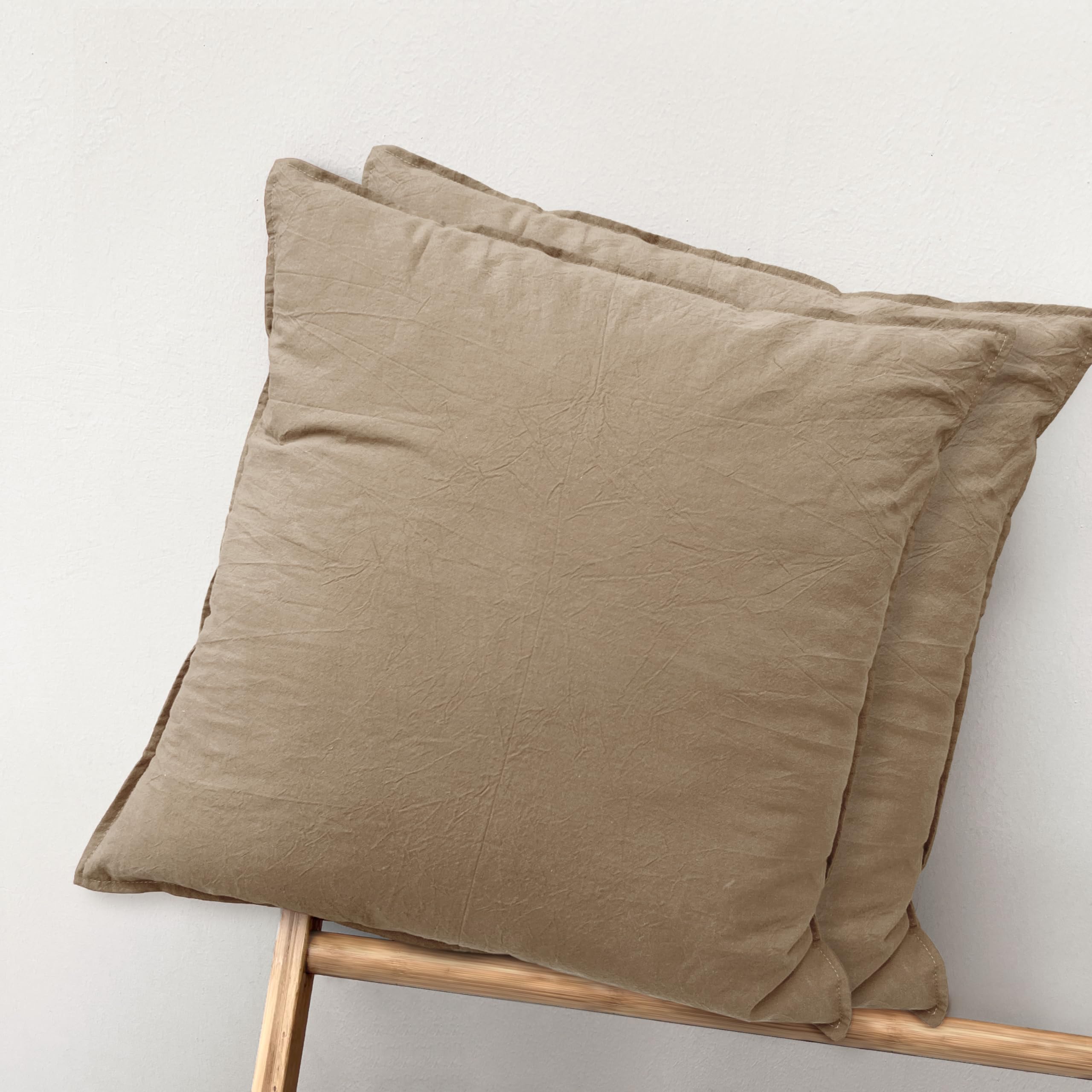 Capa De Almofada Moomee 100% Algodão Lavado, Linho 45x45cm