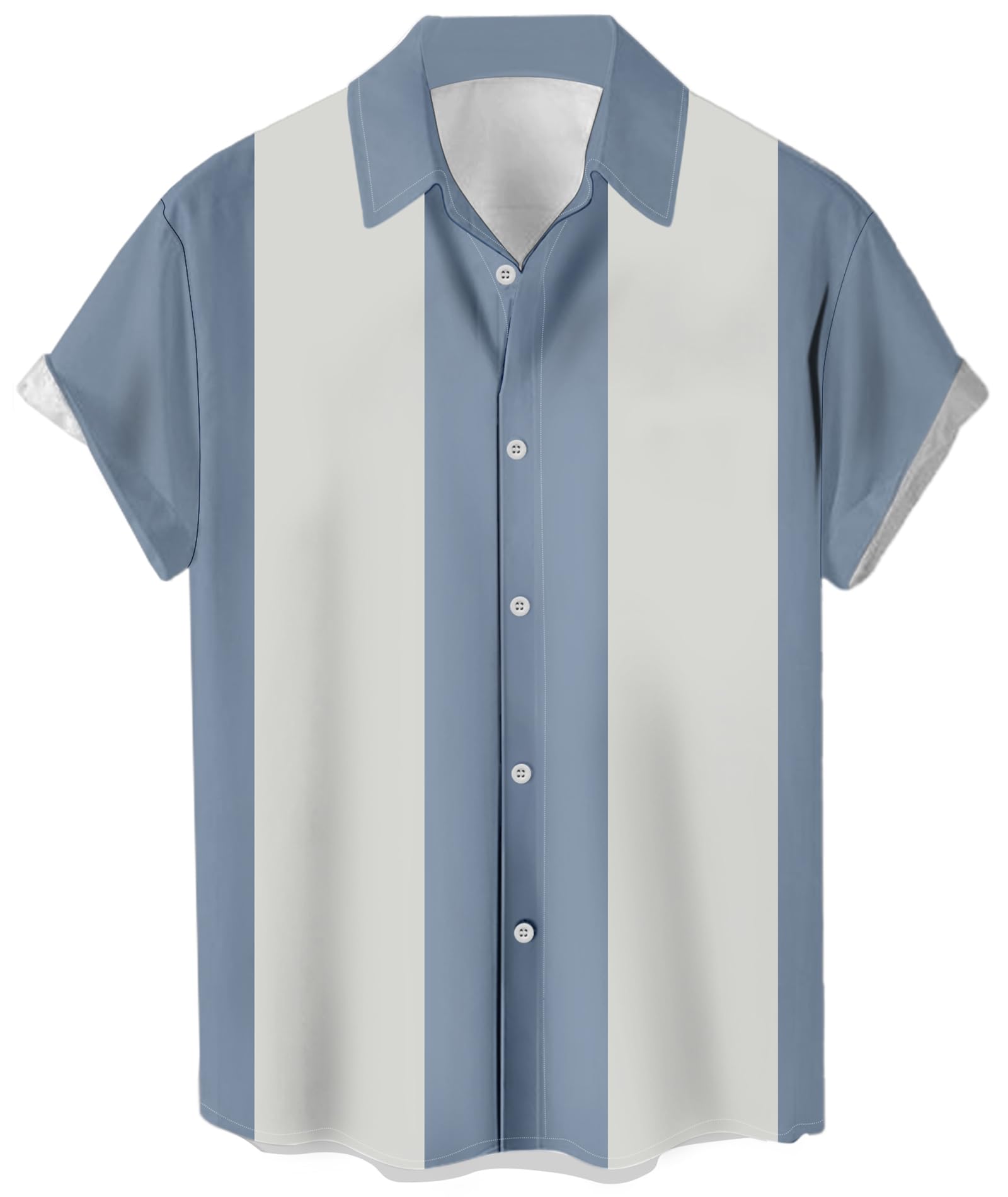 Camisa De Boliche Curbodo Com Estampa Havaiana Retrô, Manga Curta, 3gg, Masculina