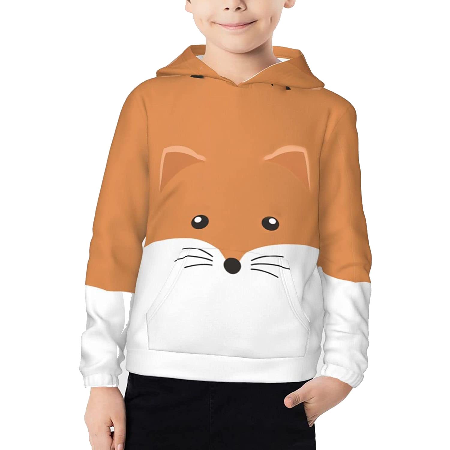 Moletom Niukom Cartoon Fox Face Para Meninos E Meninas De 7 A 20 Anos