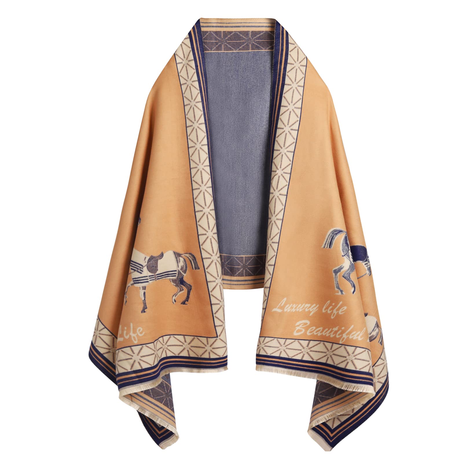 Lenço Extree Pashmina Silky Shawl Wrap Para Mulheres 74,4 X 24,4 Cm