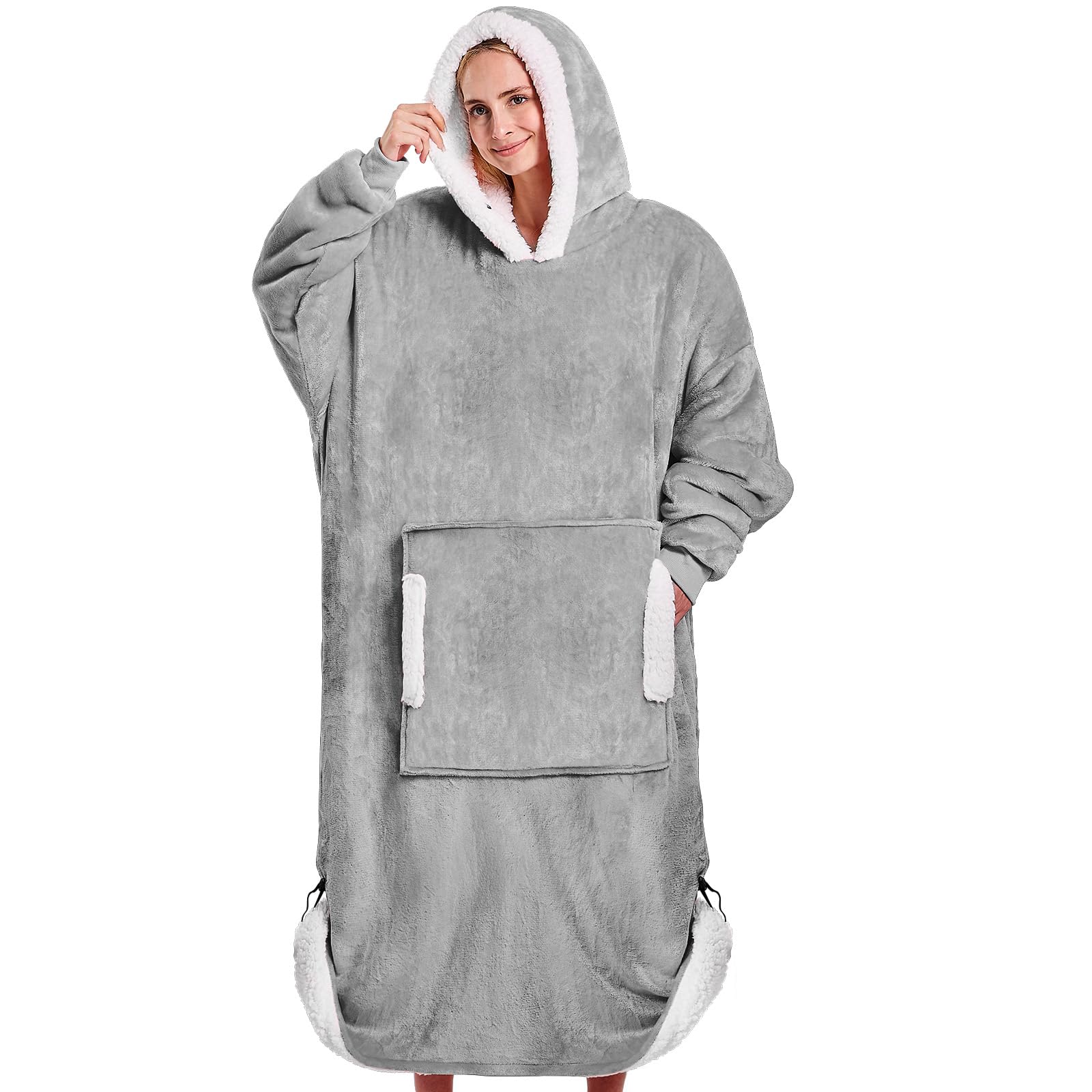 Cobertor Vestível Com Capuz Yescool Para Adultos E Mulheres Cloud
