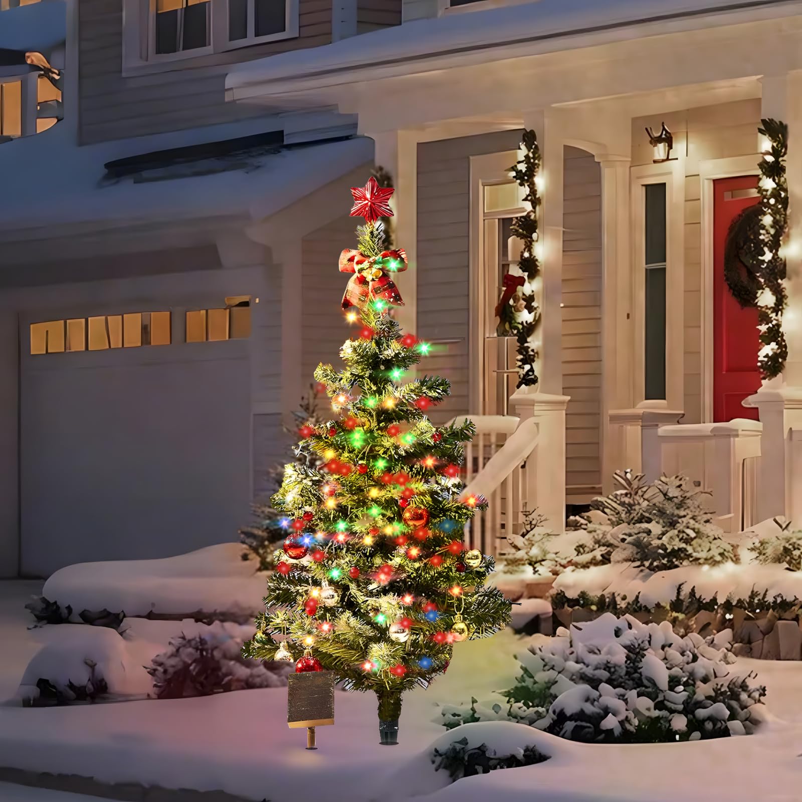 Luzes De Árvore De Natal Dolucky Solar 100 Leds De 39 Polegadas