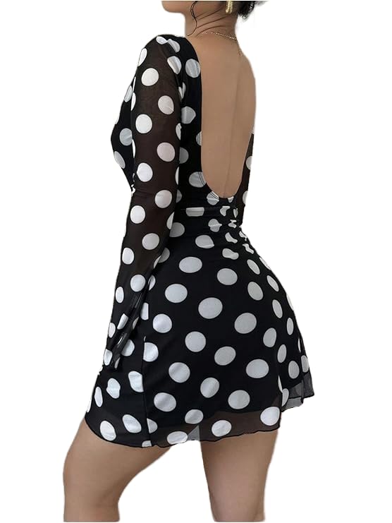 Vestido Wdirara Y2k Com Estampa De Leopardo, Malha Sem Encosto, Mini Pontos Pretos