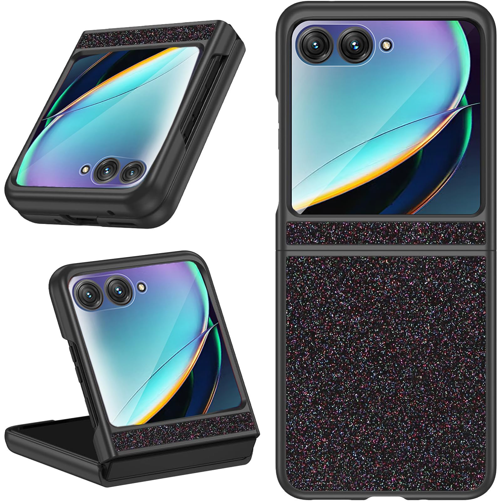 Capa De Telefone Ninki Flip Case Para Motorola Razr 2024 - Preta