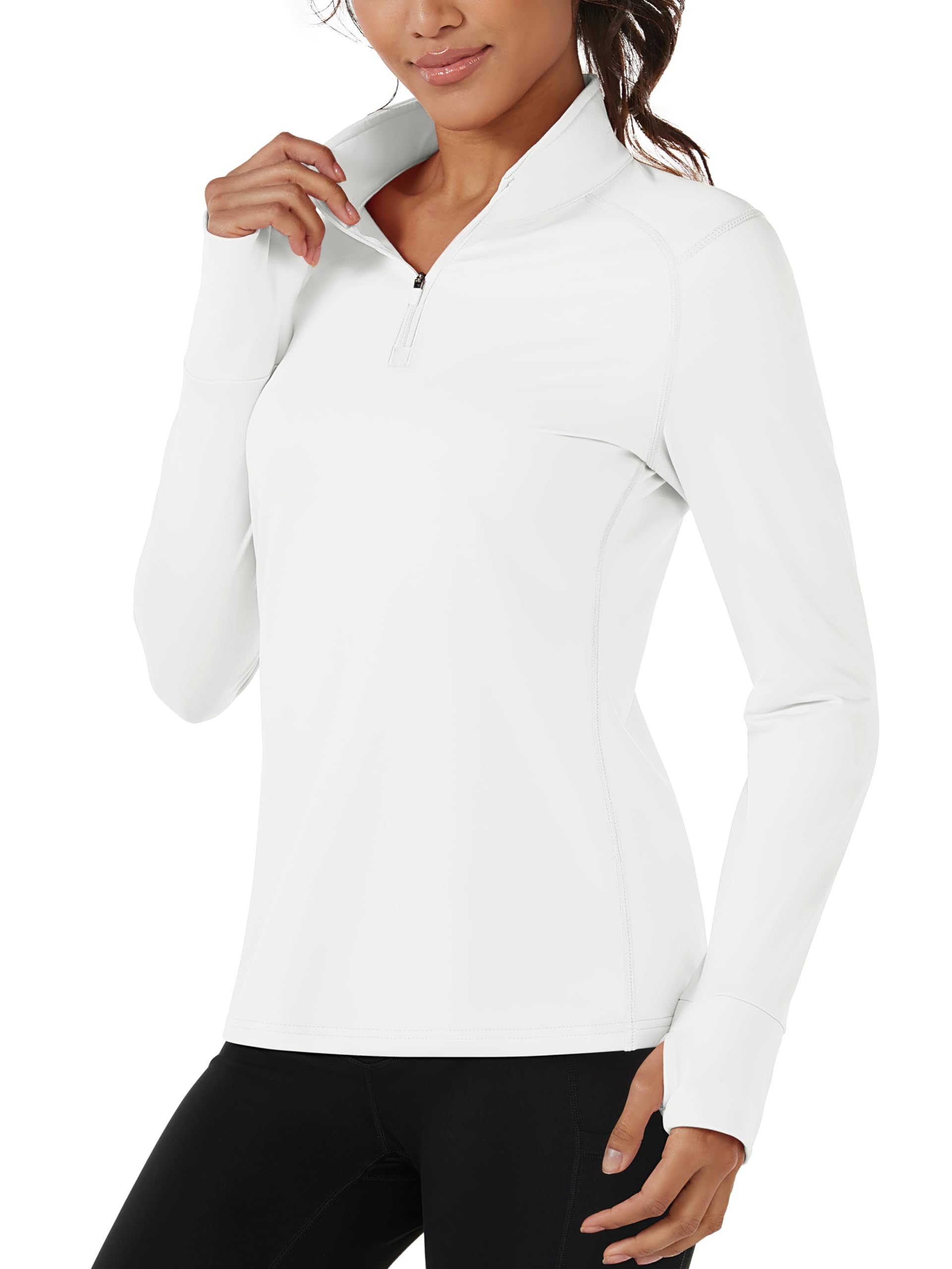 Camisa De Treino Tacvasen Mock Neck Pullover Layer Para Mulher