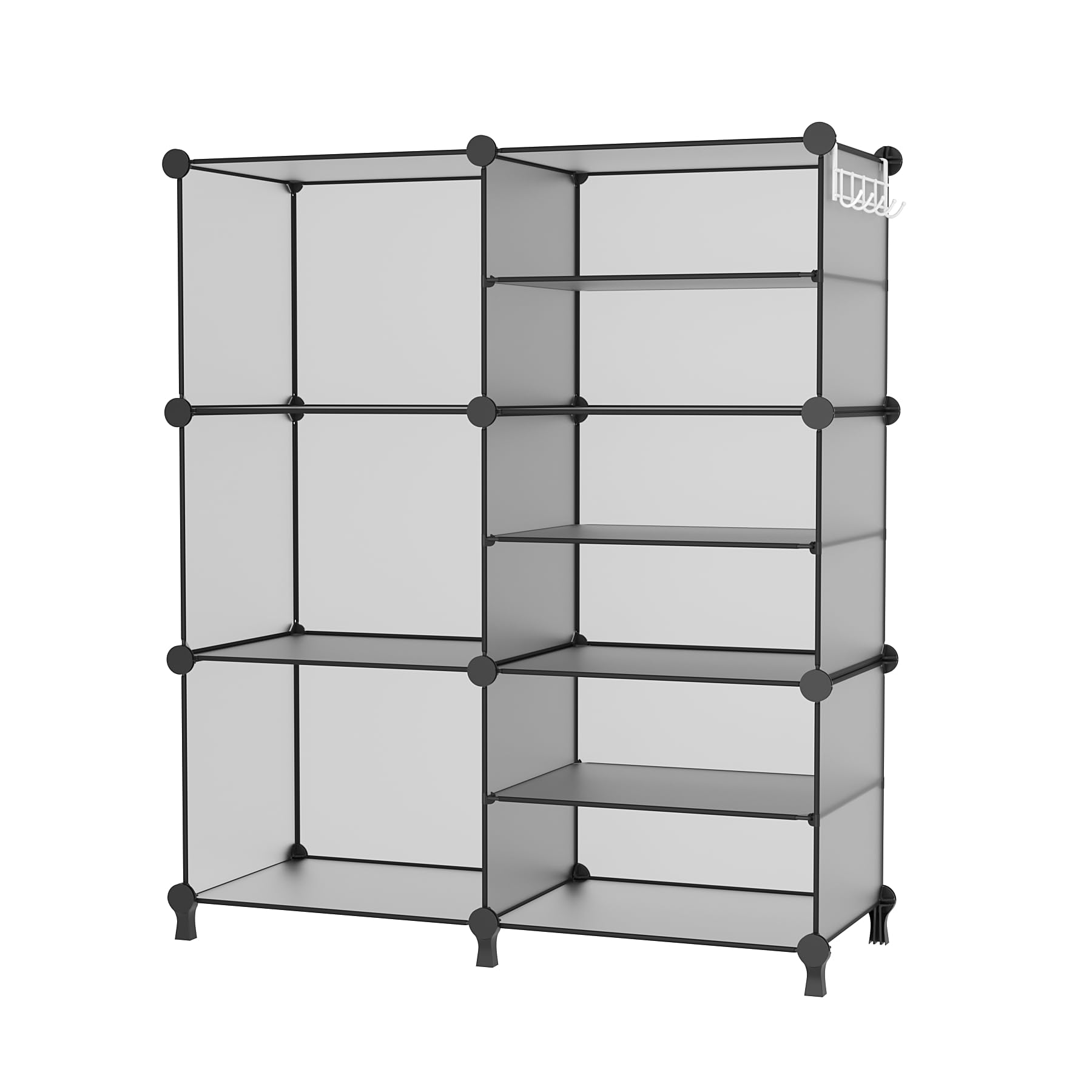 Organizador De Armários Awtatos 6 Cube Storage Prateleiras Cinza
