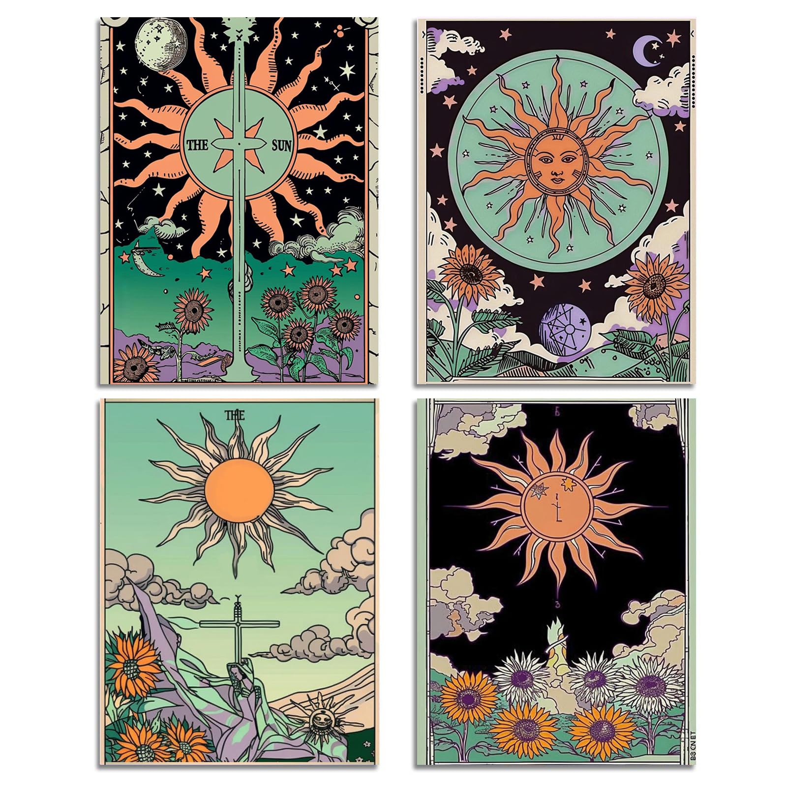 Kit De Pintura De Diamante Dotsops 5d Art Com Tela 30x40cm (pacote Com 4)