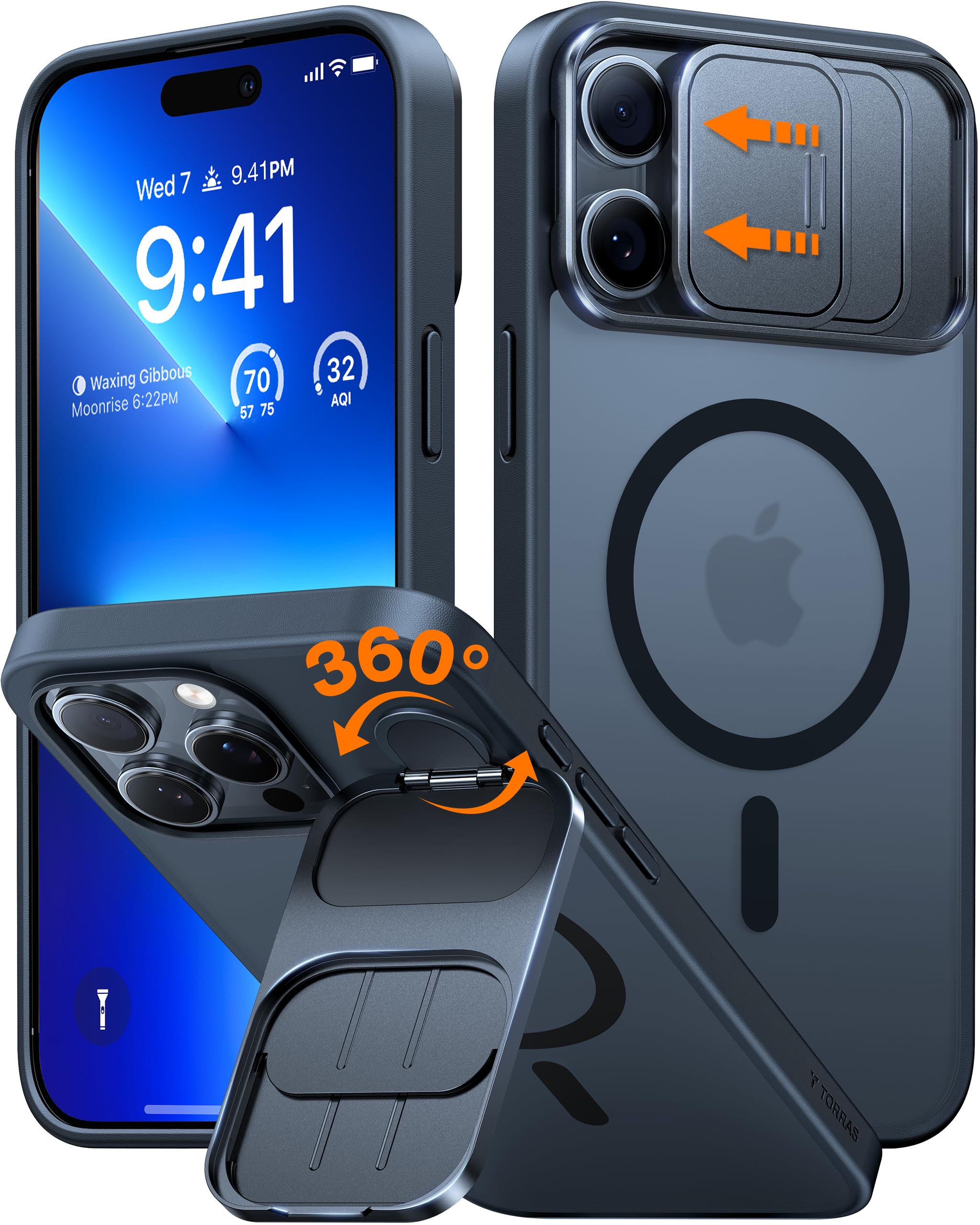 Capa De Celular Torras Magnetic Para Iphone 15 Pro Max 6,7" Preta