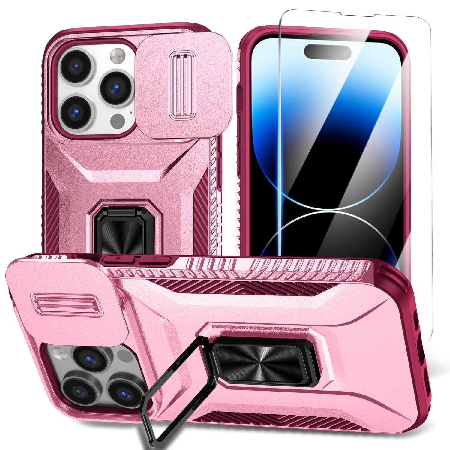 Capa De Celular Compatível Com Sunstory Para Iphone 14 Pro Y_pink