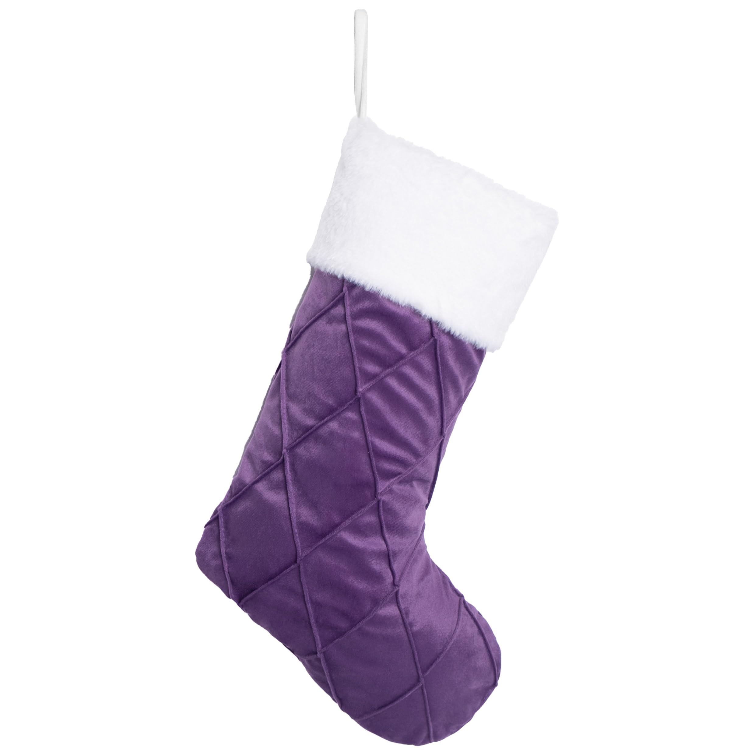 Meias De Natal Bhd Beauty Purple Velvet 53 Cm, 1 Pacote