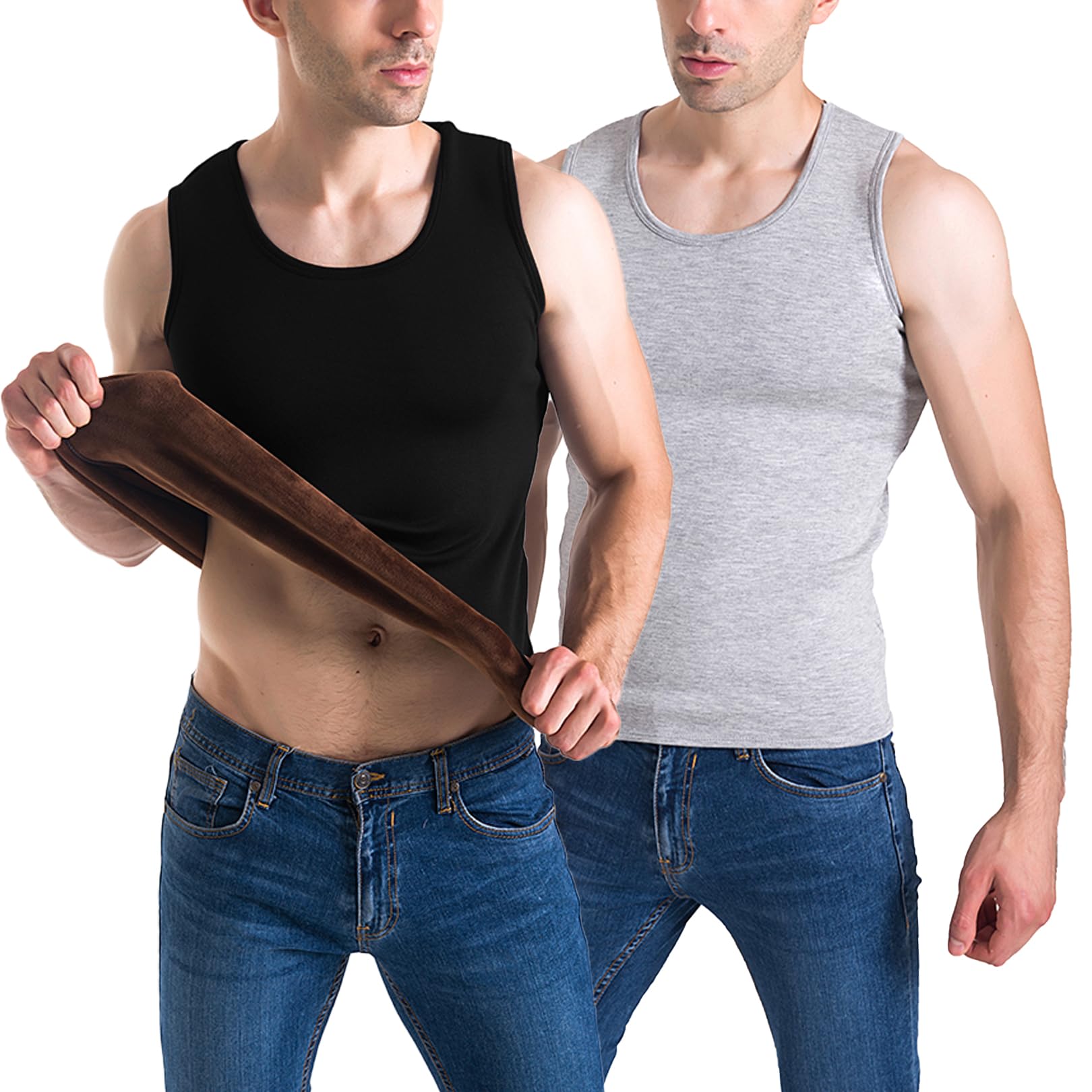 Camiseta Térmica Flygo Para Homens, Forrada De Lã De Inverno Em Algodão