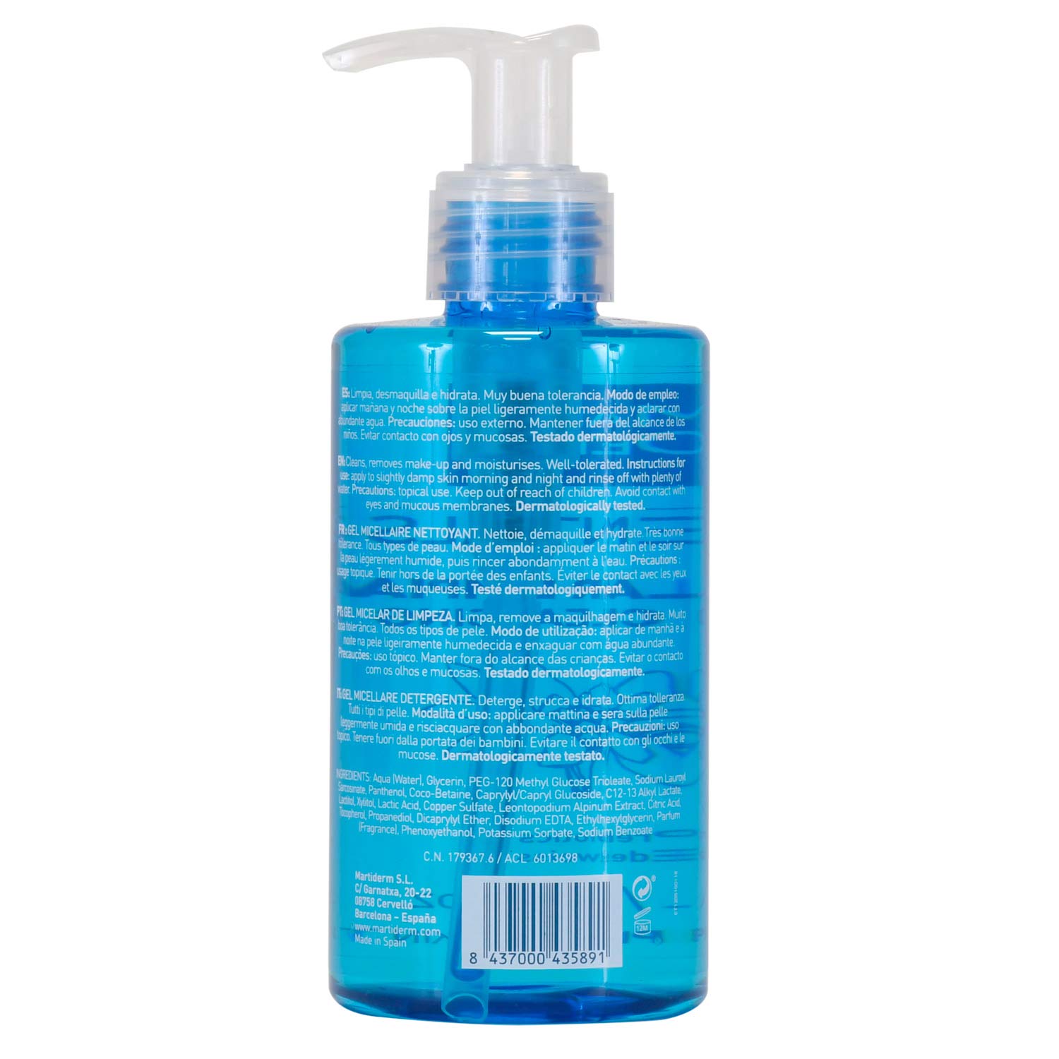 Gel De Limpeza Martiderm Essentials Micellar All Skin Type