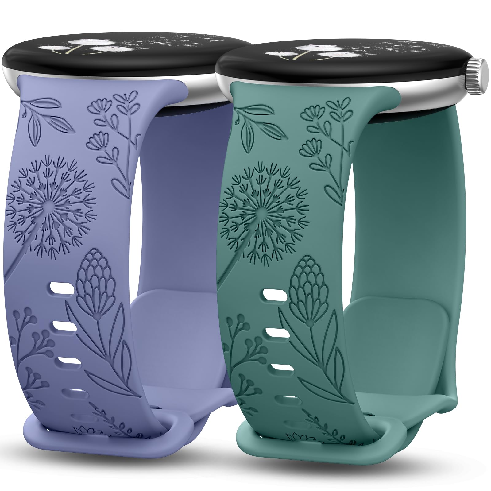 Relógio Band Minyee Floral Gravado Em Silicone Para Google Pixel