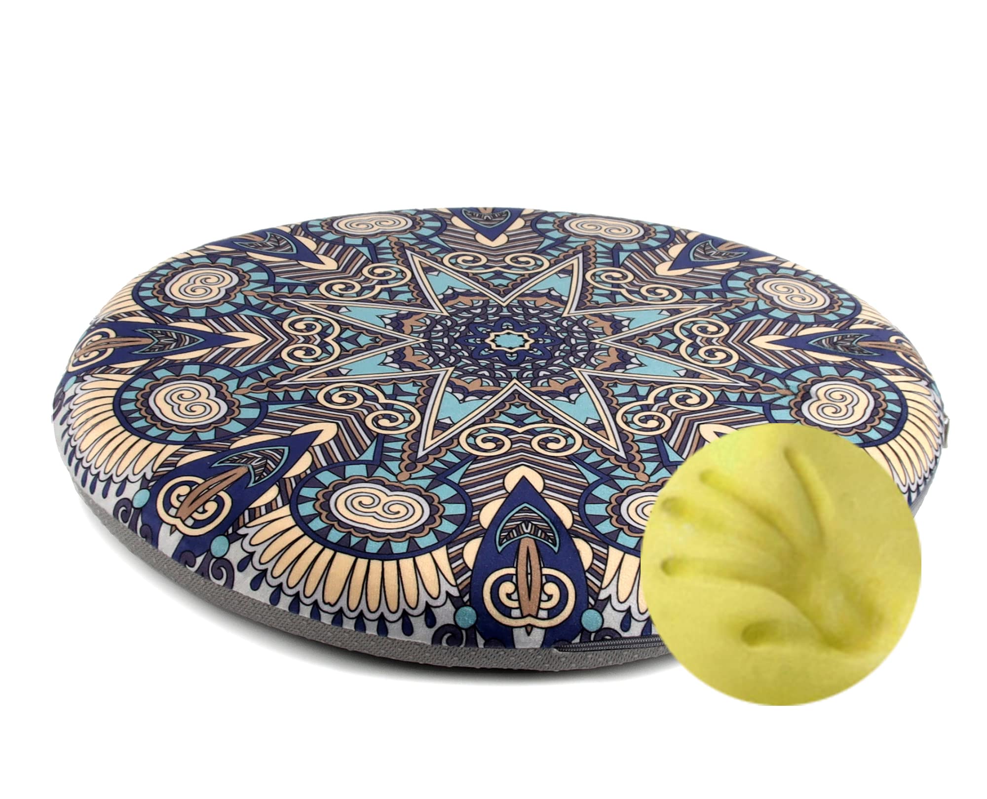 Almofada De Assento Sigmat Memory Foam Antiderrapante, Macia, 45 Cm, Redonda