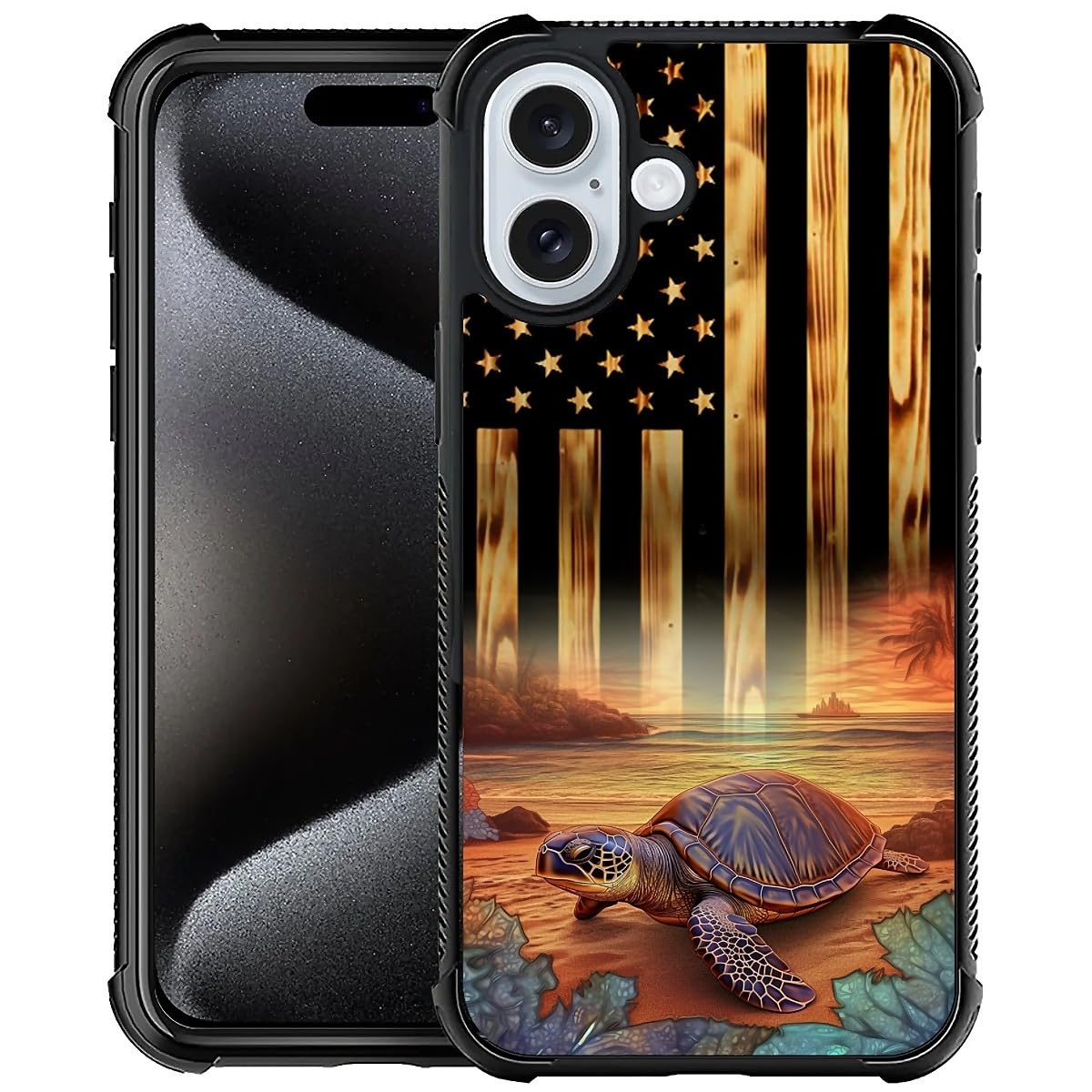 Capa Para Celular Daizag Compatível Com Iphone 16 Plus Sea Turtle