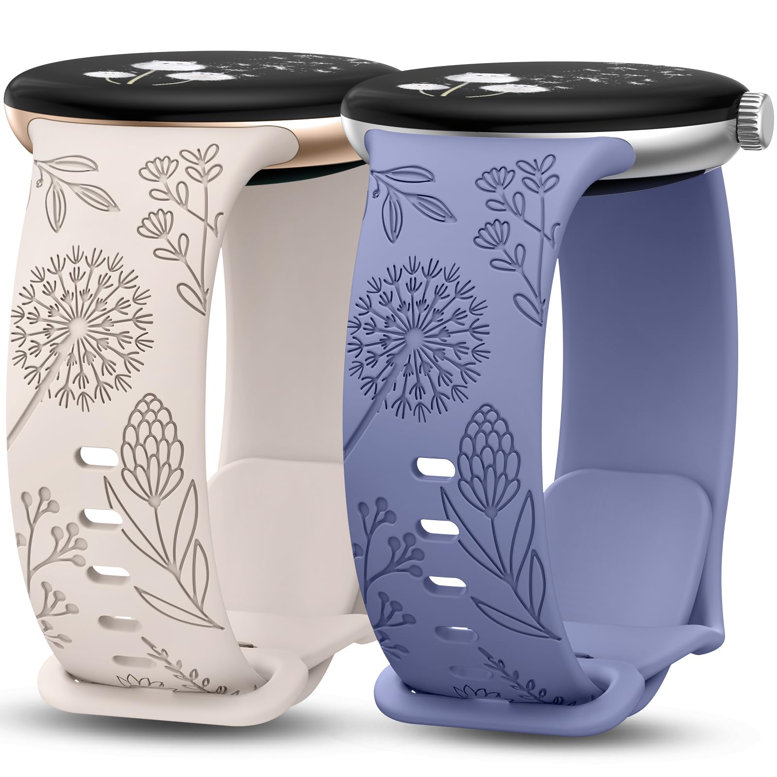 Relógio Band Minyee Floral Gravado Em Silicone Para Google Pixel