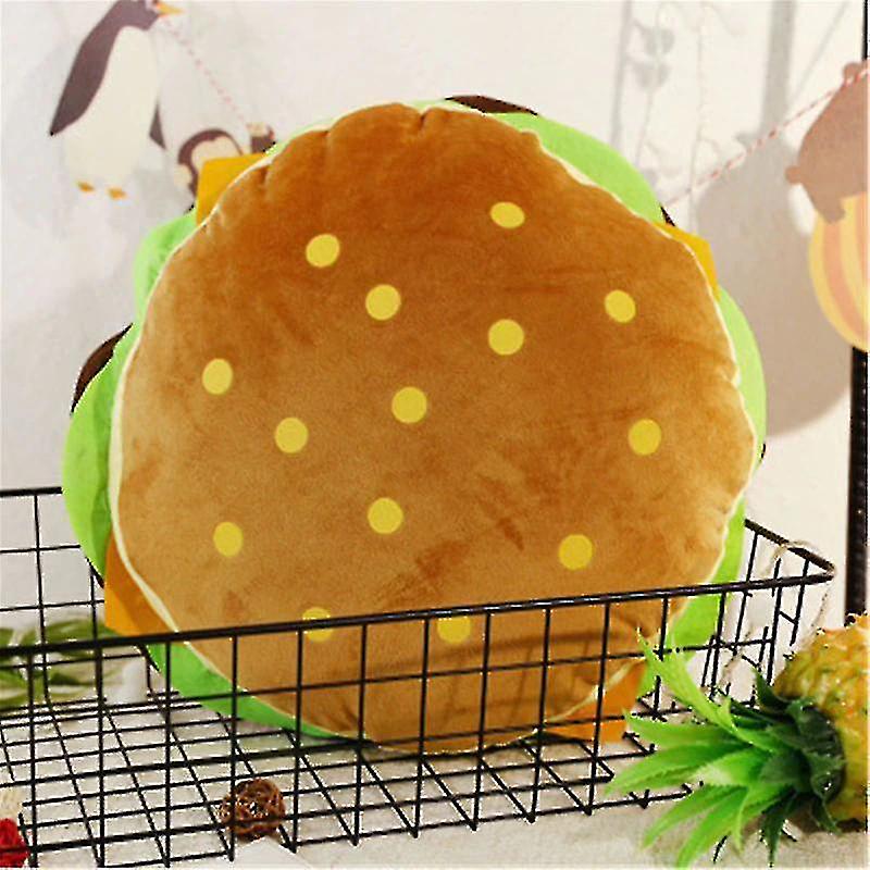 Novo Creative Burger Plush Toy Soft Acolchoado Plush Almofada Pílula