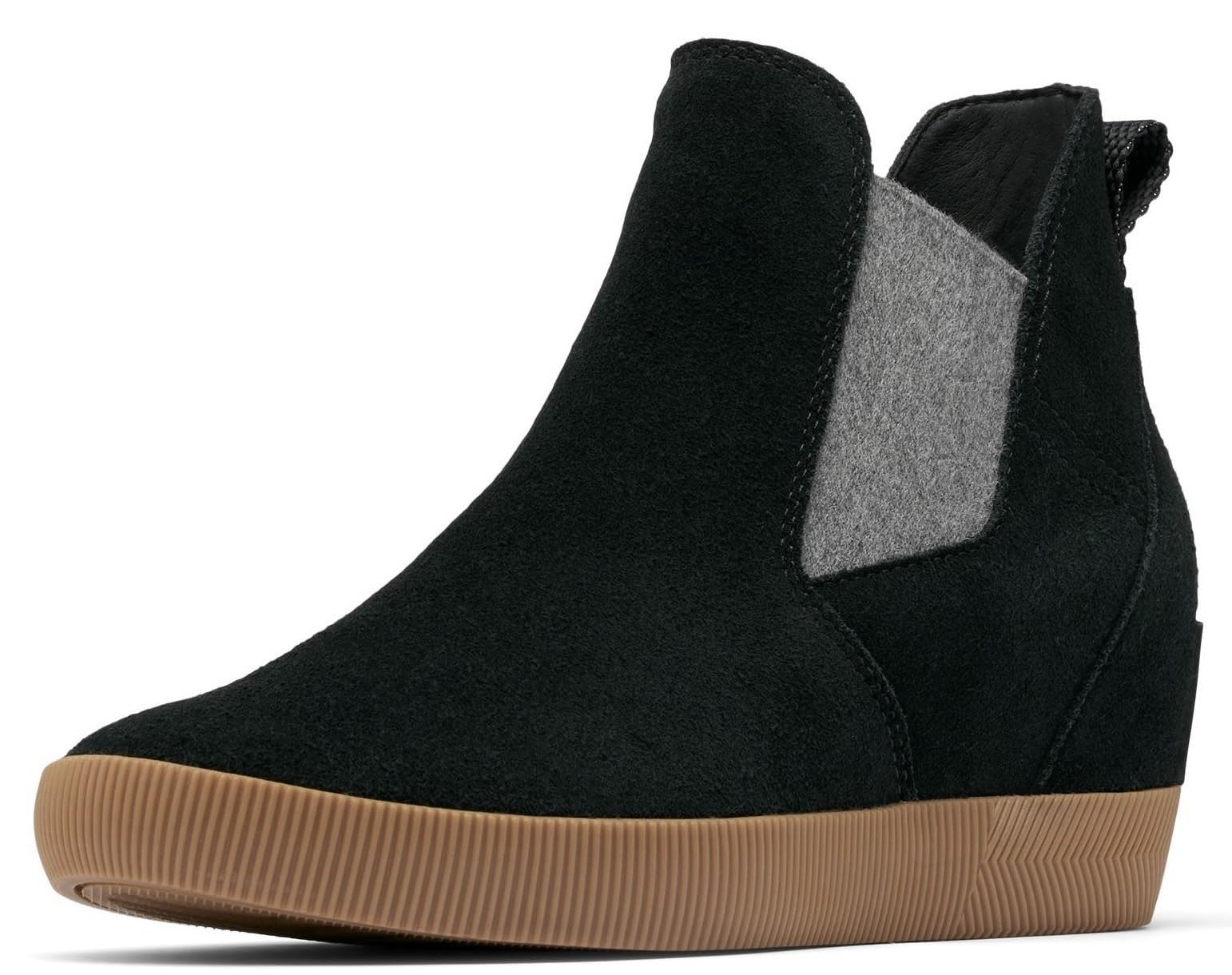 Bota De Cunha Sorel Out N About Slip-on Para Mulheres - Preta