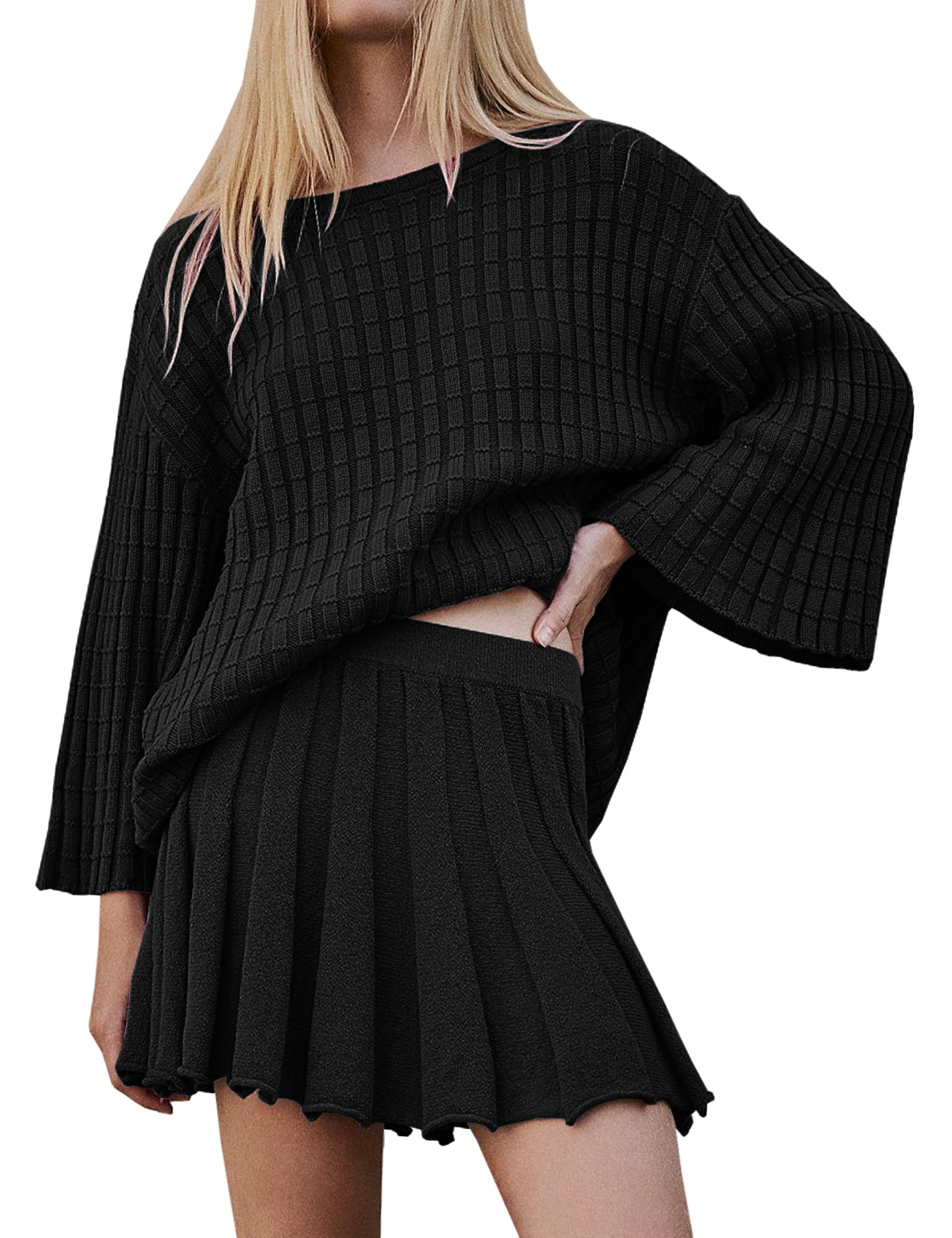 Conjunto De Saias Tiko Miko Sweater, 2 Peças Para Roupa Casual Feminina