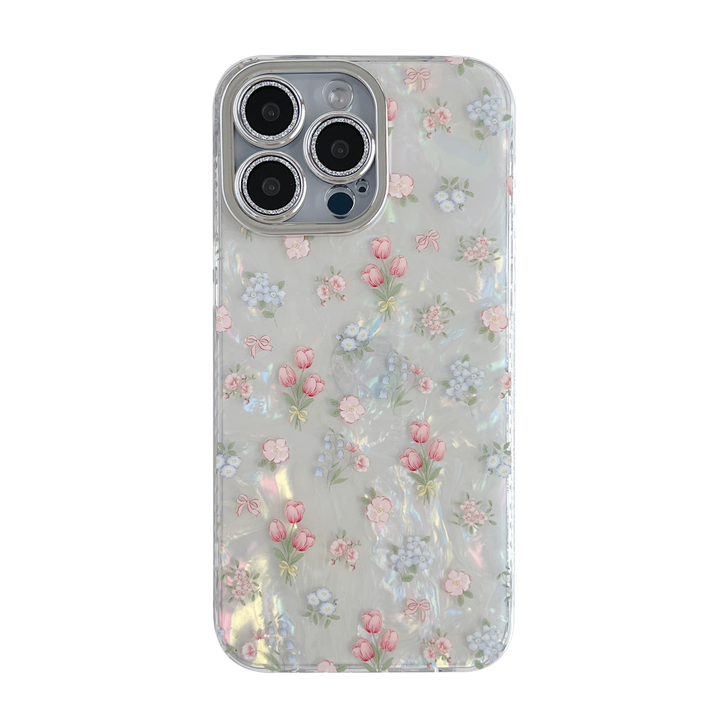 Capa De Telefone Fliracon Cute Tulip Flowers Bow Shell Iphone 16 Plus