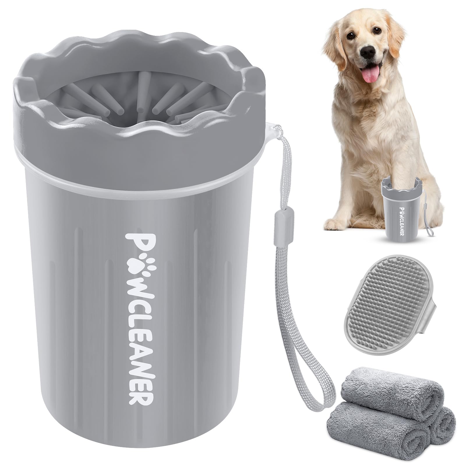 Limpador De Patas Comotech Paw Buddy Muddy Para Cães/gatos Com Toalhas