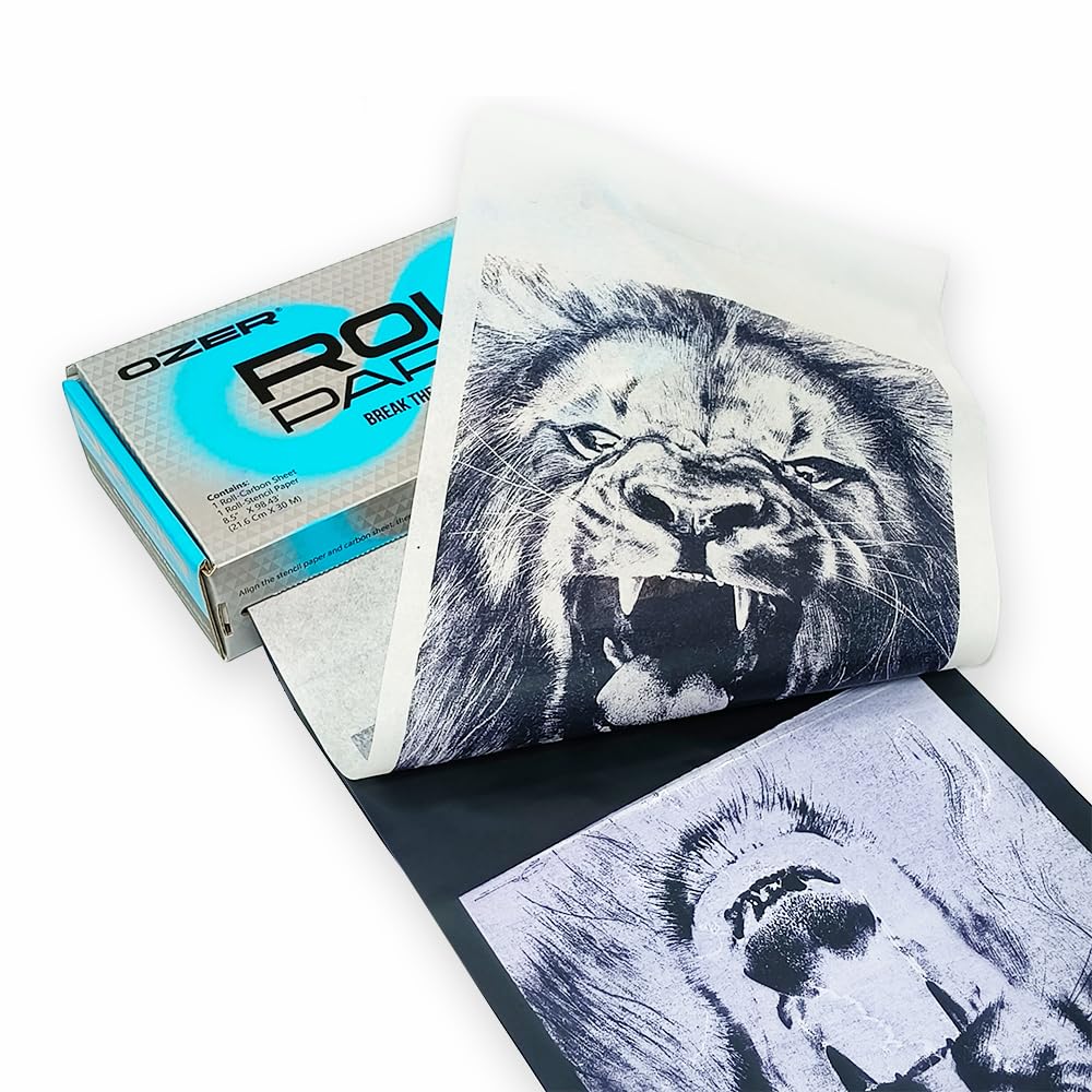 Papel De Transferência De Tatuagem Ozer Roll Paper Rolo De 8,5 Polegadas X 36 M