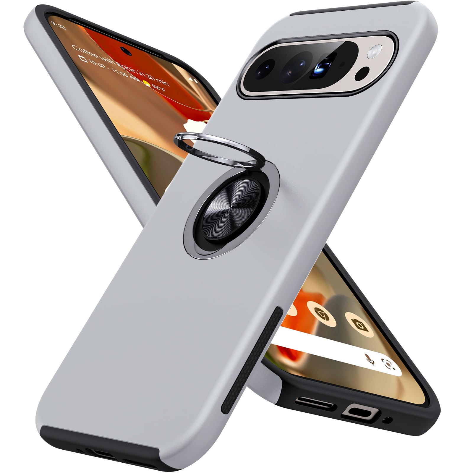 Capa De Telefone Jame Para Google Pixel 9 Pro Xl Com Suporte De Anel