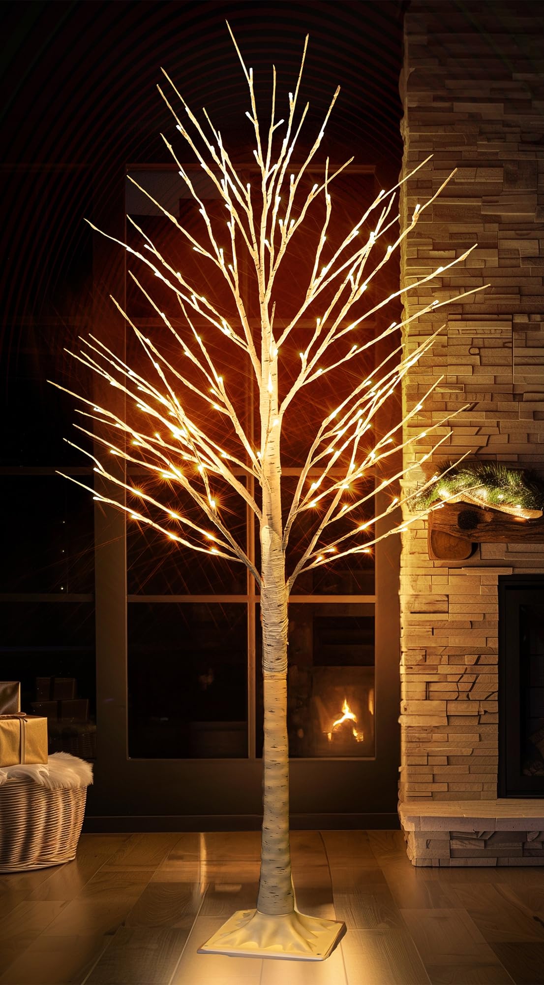 Árvore De Natal Tw Shine 6ft Com 144 Luzes Led Brancas Quentes