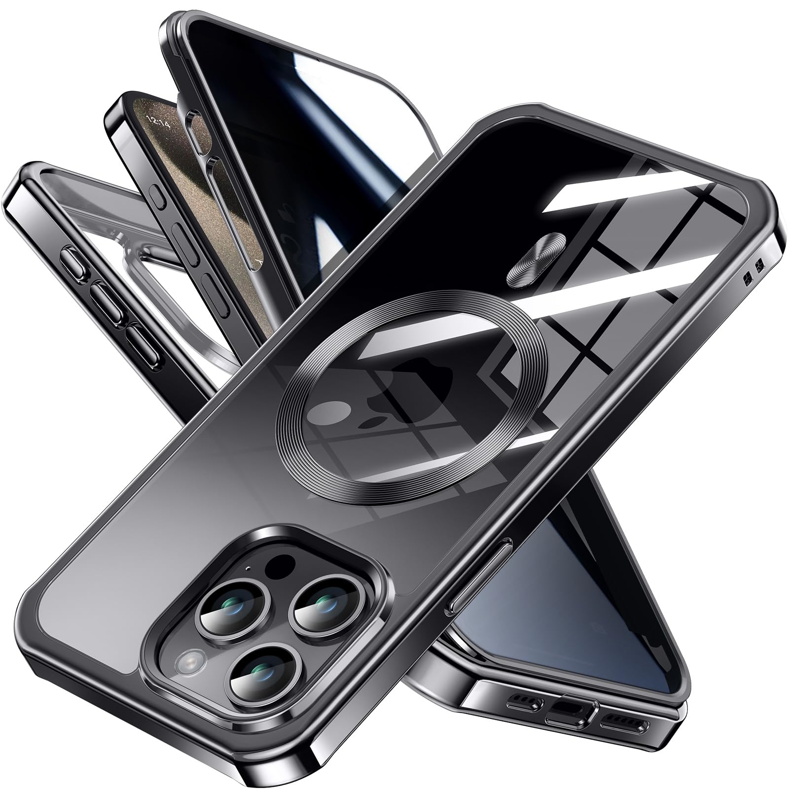 Capa De Telefone Privacy Magnetic Com Tela Iphone 15 Pro Max