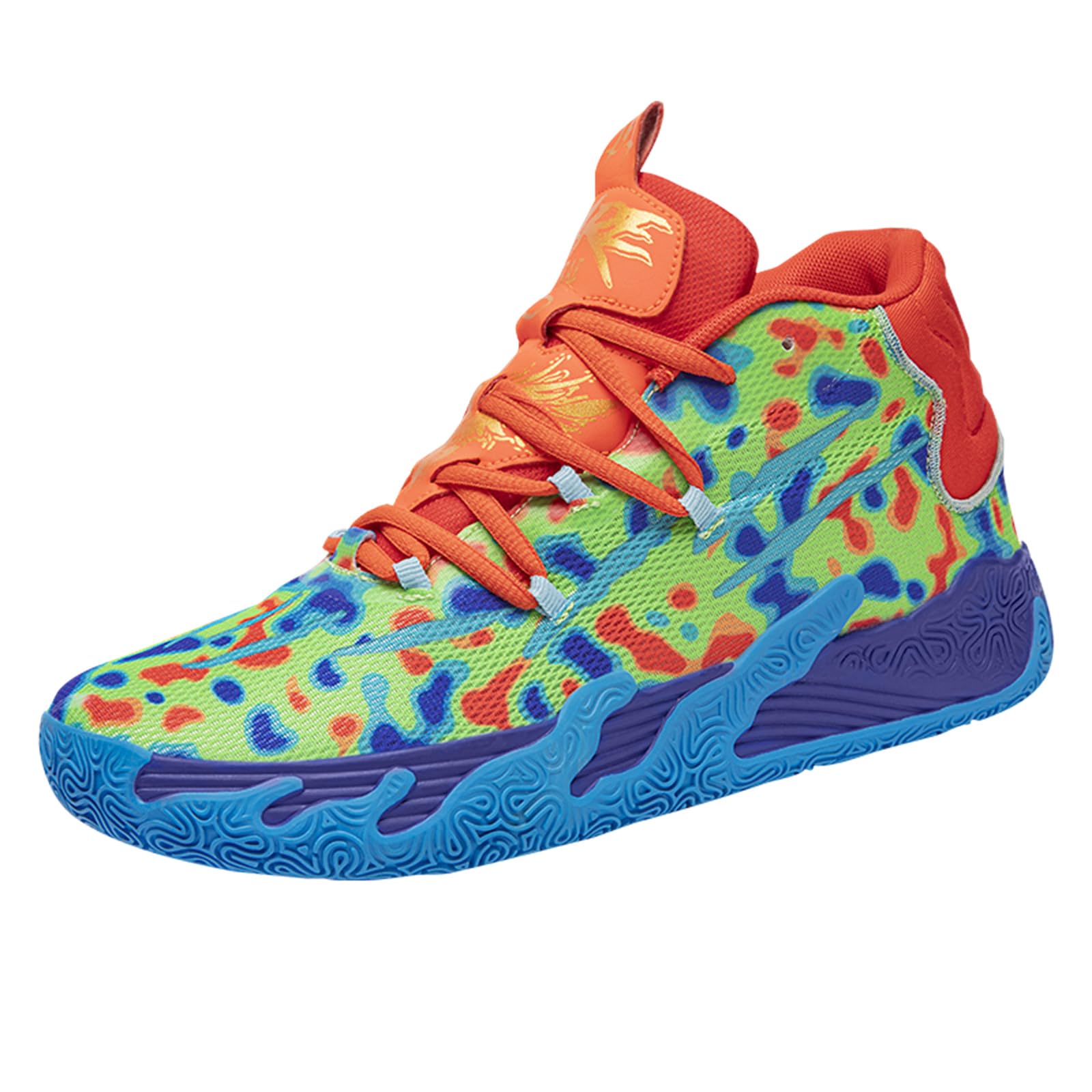 Tênis De Basquete Didopery Masculinos Com Cadarço E Cano Alto Vermelho