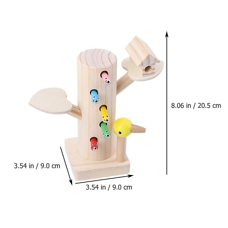 1set Pássaro Magnético Pegar Verme Brinquedo Crianças Interior Desktop Brinquedo Ed